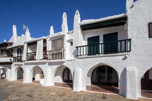 Vista Uma Residência Típica Vila Piscatória Binibeca Menorca Espanha — Fotografia de Stock