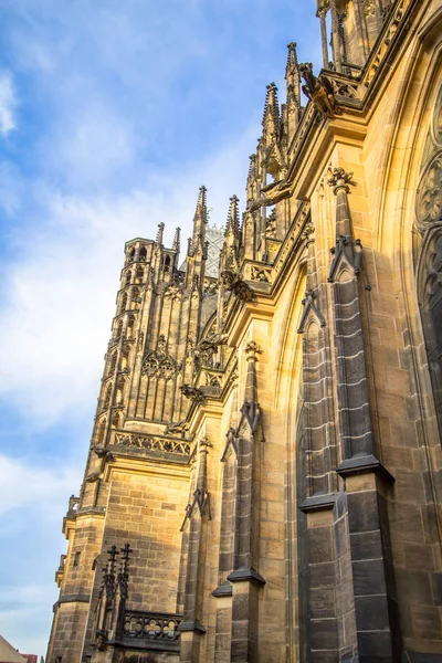 Eine Seite Der Kathedrale Vitus Prag Tschechische Republik — Stockfoto