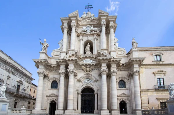 Katedra Duomo Ortigia Syracuse Sycylia Włochy — Zdjęcie stockowe