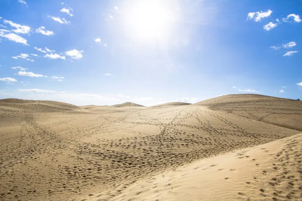 Afrikanska Europeiska Sanddyn Öknen Maspalomas Gran Canaria Spanien — Stockfoto