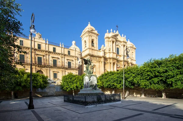 Noto Cathedral Chiesa Madre San Nicolo Σικελία Ιταλία — Φωτογραφία Αρχείου