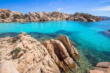 Cala Coticcio Beach Caprera Adası, Sardunya, İtalya