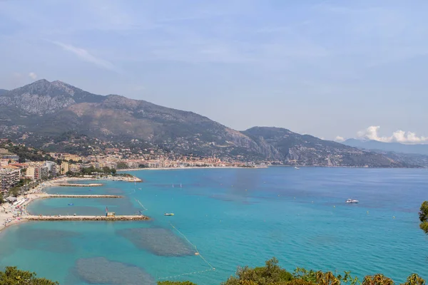 Panorama View Van Menton Cote Azur Frankrijk — Stockfoto