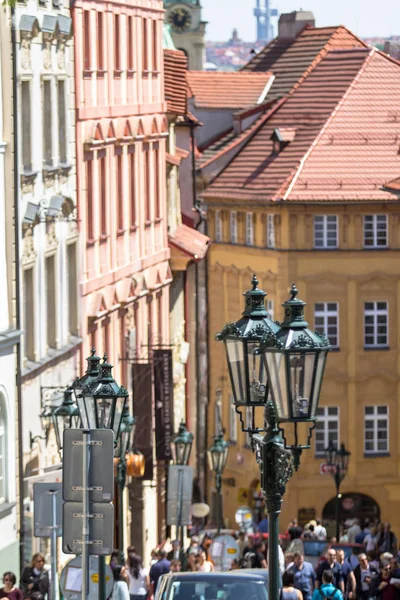 Stare Budynki Przy Ulicy Mostecka Pargue Republika Czeska — Zdjęcie stockowe