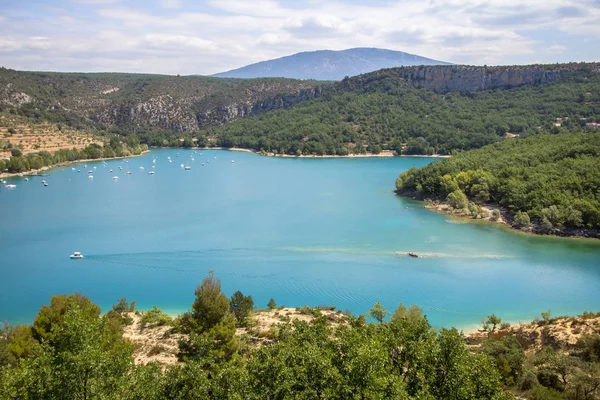 Havadan görünümü Provence, Fransa, Sainte Croix Gölü