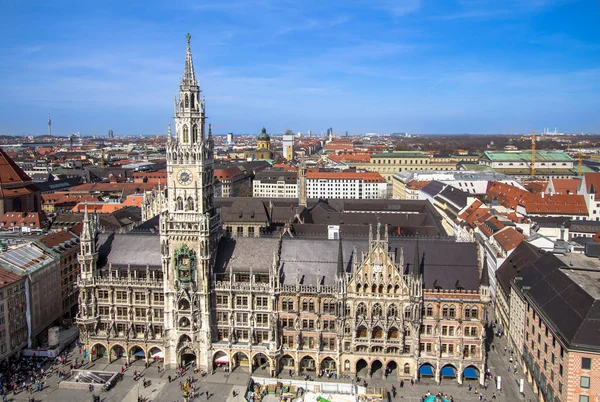 Flygfoto Rådhuset München Tyskland — Stockfoto