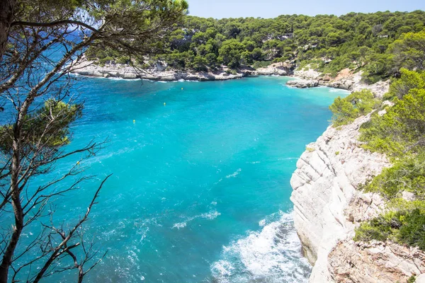 Cala Mitjana Het Balearen Eiland Menorca Spanje Spanje — Stockfoto