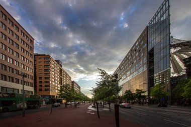 Berlin şehir, Potsdamer platz finans bölgesine, Almanya geniş sokak