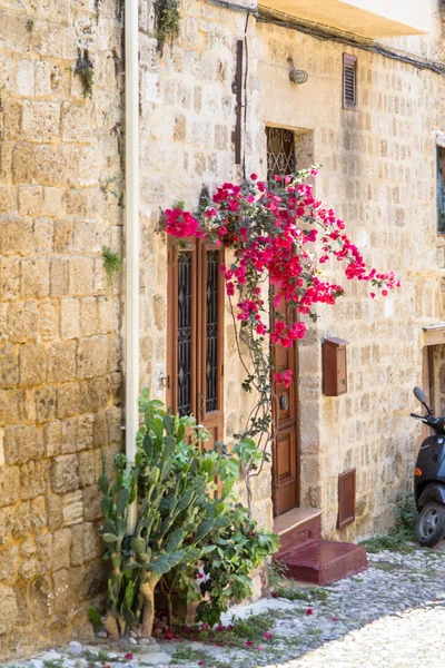 Malerisches Und Schönes Stadtbild Der Altstadt Von Rhodos Griechenland — Stockfoto