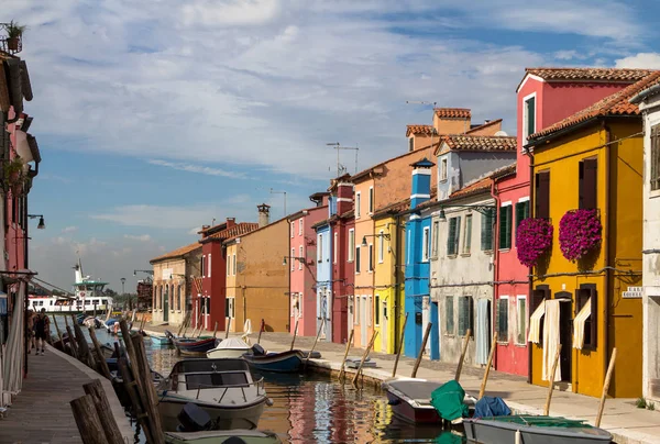 Maisons Colorées Sur Île Burano Près Venise Italie — Photo