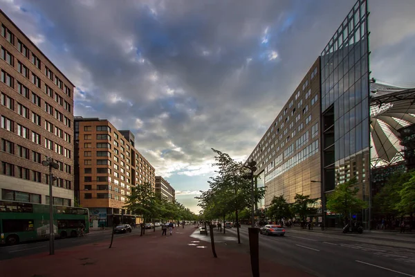 Berlin şehir, Potsdamer platz finans bölgesine, Almanya geniş sokak