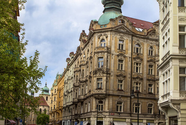 Beautiful buildings at old town in Prague, Czech republic