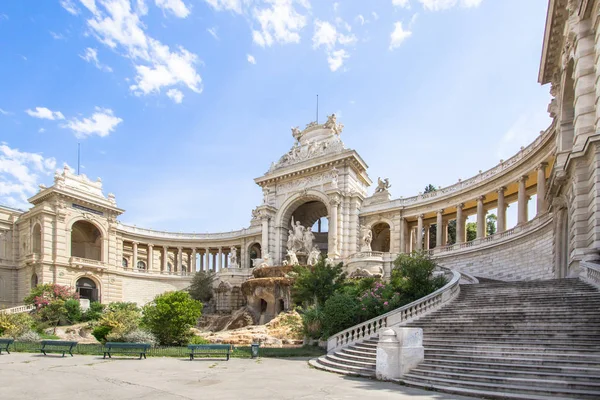 Zewnątrz Widok Pałac Palais Longchamp Marsylia Francja — Zdjęcie stockowe