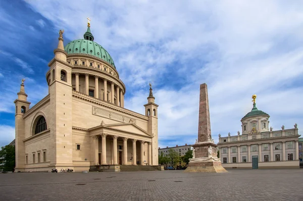 Potsdam Brandenburg Almanya Eski Şehir Nikolaikirsche Nicholas Kilisesi Kiliseye Görüntülemek — Stok fotoğraf