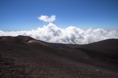 Etna yanardağı kraterler Sicilya, İtalya