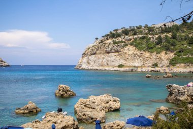 Anthony Quinn Körfezi Yunanistan 'ın Rodos adasında