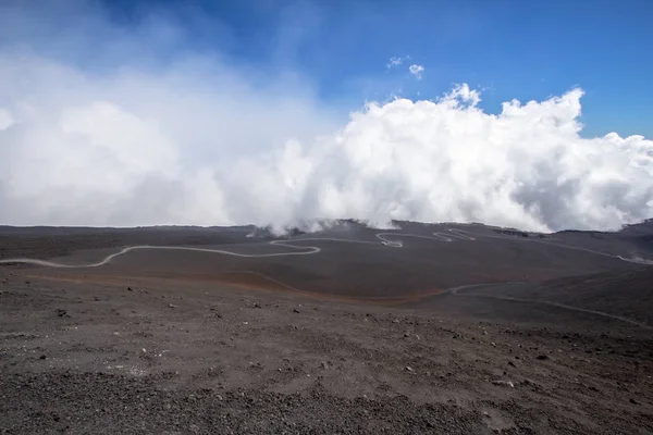 Cráteres Del Volcán Etna Sicilia Italia —  Fotos de Stock