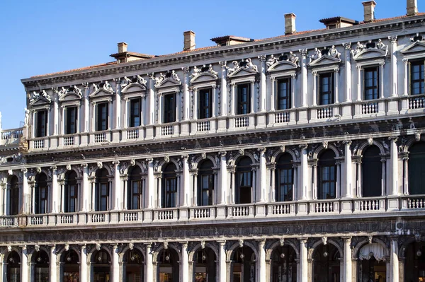 Arkaden Der Fassade Auf Der Piazza San Marco Markusplatz Venedig — Stockfoto