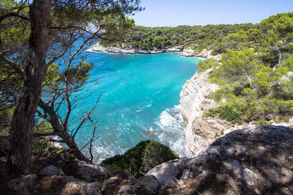Cala Mitjana Baleári Szigeten Menorca Spanyolország — Stock Fotó
