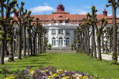 Güzel binalar dan geleneksel şehir, Karlovy Vary, Çek Cumhuriyeti