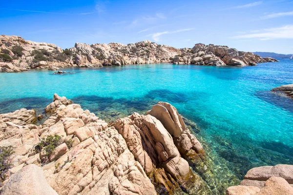 Plage Cala Coticcio Sur Île Caprera Sardaigne Italie — Photo