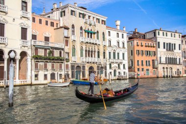 Venedik, İtalya Grand Canal üzerinde ünlü saraylar
