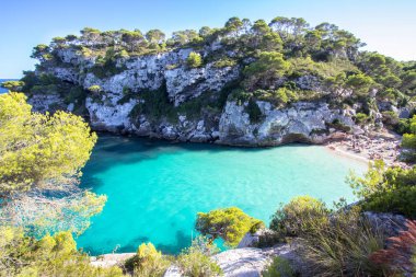 Görünüm macarelleta Beach menorca, Balear Adaları, İspanya
