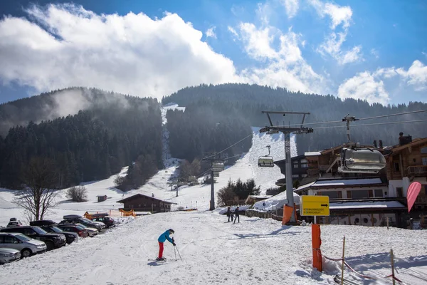 Schöner Hang Den Alpen Sölden Österreich — Stockfoto