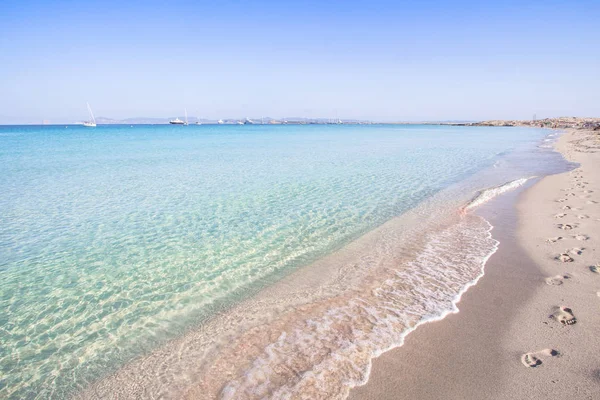 Spiaggia Ses Illetas Formentera Isole Baleari Spagna — Foto Stock