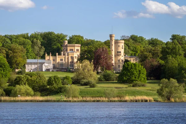 Vista Para Castelo Babelsberg Parque Babelsberg Rio Havel Potsdam — Fotografia de Stock