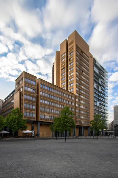 Πόλη Βερολίνο Κτίριο Στην Οικονομική Περιοχή Potsdamer Platz Γερμανία — Φωτογραφία Αρχείου