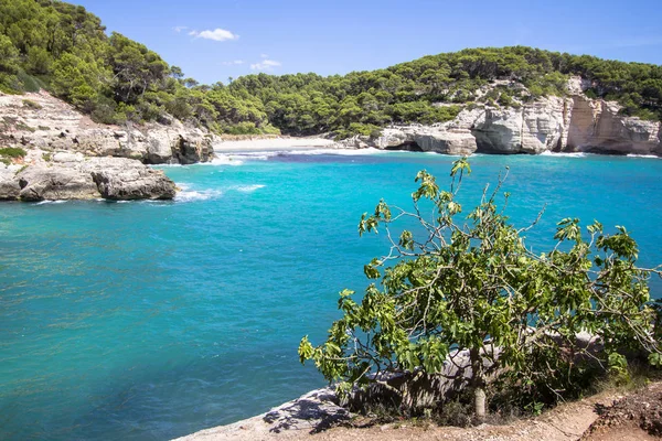 Cala Mitjana Auf Der Balearen Insel Menorca Spanien — Stockfoto