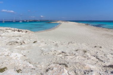 Ses Illetas beach Formentera, Balear Adaları, İspanya
