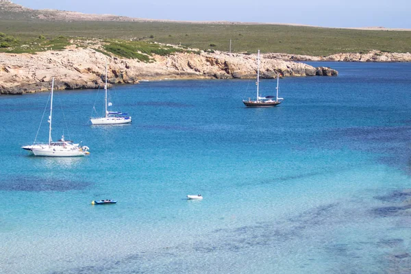 Знаменитий Пляжу Син Parc Балеарському Острові Менорка Іспанія — стокове фото