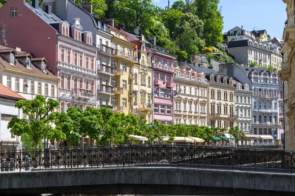 Beaux Bâtiments Ville Traditionnelle Karlovy Vary République Tchèque — Photo