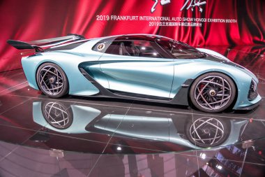 Frankfurt, Almanya - Eylül 2019: Iaa International Motor Show, Hongqi S9 - Çin'den 1400 bg ile supercar 
