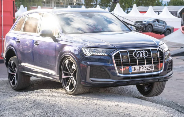 FRANKFURT, GERMANY - SEPTEMBER, 2019: Audi Q7 at Frankfurt IAA International Motor Show Stock Picture