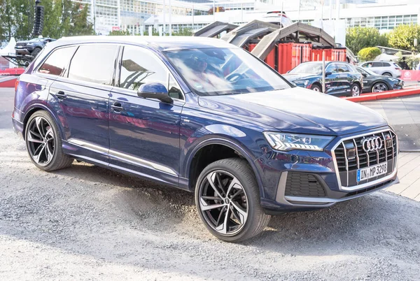 FRANKFURT, GERMANY - SEPTEMBER, 2019: Audi Q7 at Frankfurt IAA International Motor Show Stock Picture