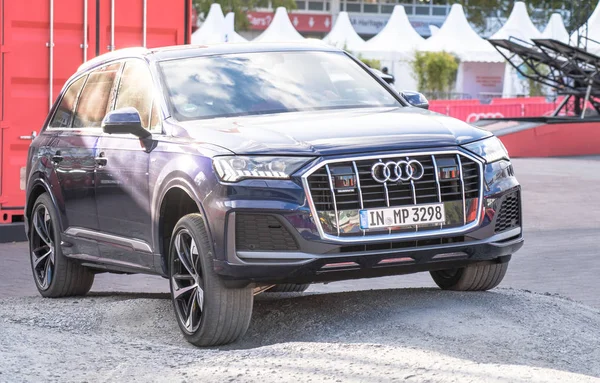 FRANKFURT, GERMANY - SEPTEMBER, 2019: Audi Q7 at Frankfurt IAA International Motor Show Stock Photo