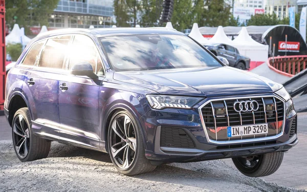 FRANKFURT, GERMANY - SEPTEMBER, 2019: Audi Q7 at Frankfurt IAA International Motor Show Stock Picture