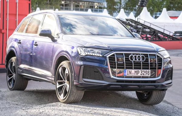 FRANKFURT, GERMANY - SEPTEMBER, 2019: Audi Q7 at Frankfurt IAA International Motor Show Stock Photo