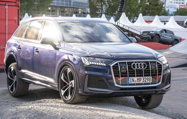 FRANKFURT, GERMANY - SEPTEMBER, 2019: Audi Q7 at Frankfurt IAA International Motor Show Royalty Free Stock Images