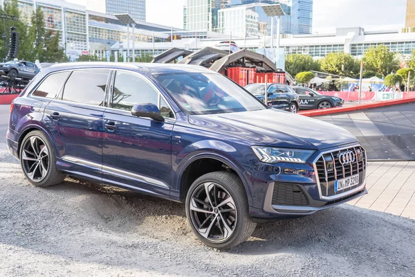 FRANKFURT, GERMANY - SEPTEMBER, 2019: Audi Q7 at Frankfurt IAA International Motor Show Royalty Free Stock Photos
