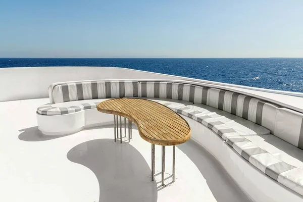 Relaxing area of luxury yacht — Stock Photo, Image
