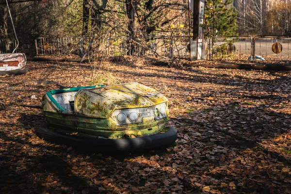 Ancien chariot à Pripyat à Tchernobyl Zone d'exclusion — Photo