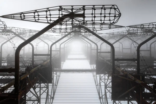 Complejo de antenas Duga en Chernobyl Zona de exclusión 2019 — Foto de Stock