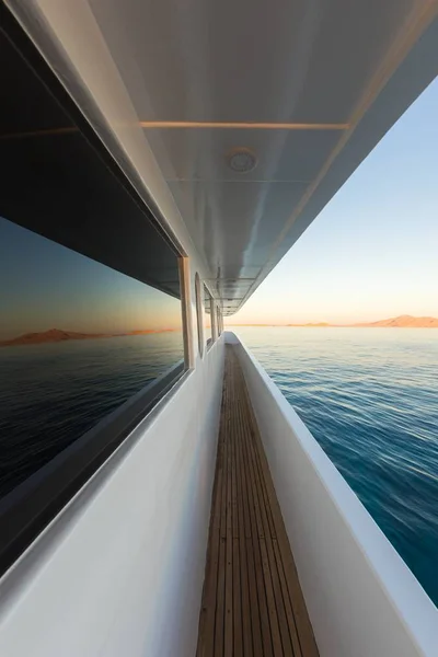 Corridor of luxury yacht — Stock Photo, Image