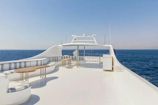 Relaxing area of luxury yacht — Stock Photo, Image