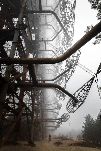 Duga antenne complex in Chernobyl uitsluitingszone 2019 — Stockfoto