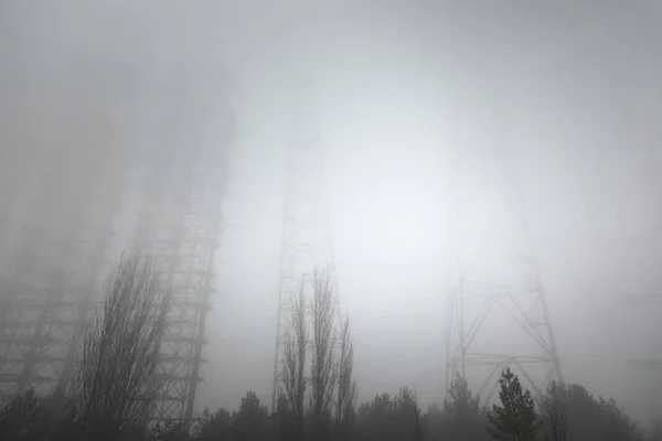 Kompleks antenowy Duga w Czarnobylu wykluczenie strefy 2019 — Zdjęcie stockowe